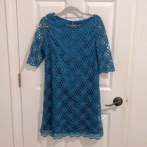 Jax wedding guest mini dress in blue, size 4